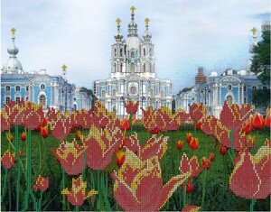 Схема для вишивки картин бісером А3 Смольний собор, м. Санкт-Петербург КМР 3101