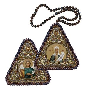 Набір для вишивання двосторонньої ікони "Св. Мц. Дарія (Дар'я) і Архангел Гавриїл"