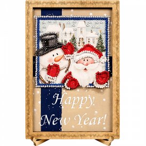 Открытка для вышивки бисером "Happy New Year!" FLO-095