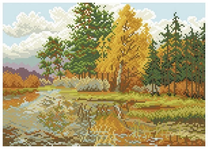 Рисунок на канве для вышивки нитками 81814 Осень від компанії Інтернет-магазин «вишивав-ка» - фото 1