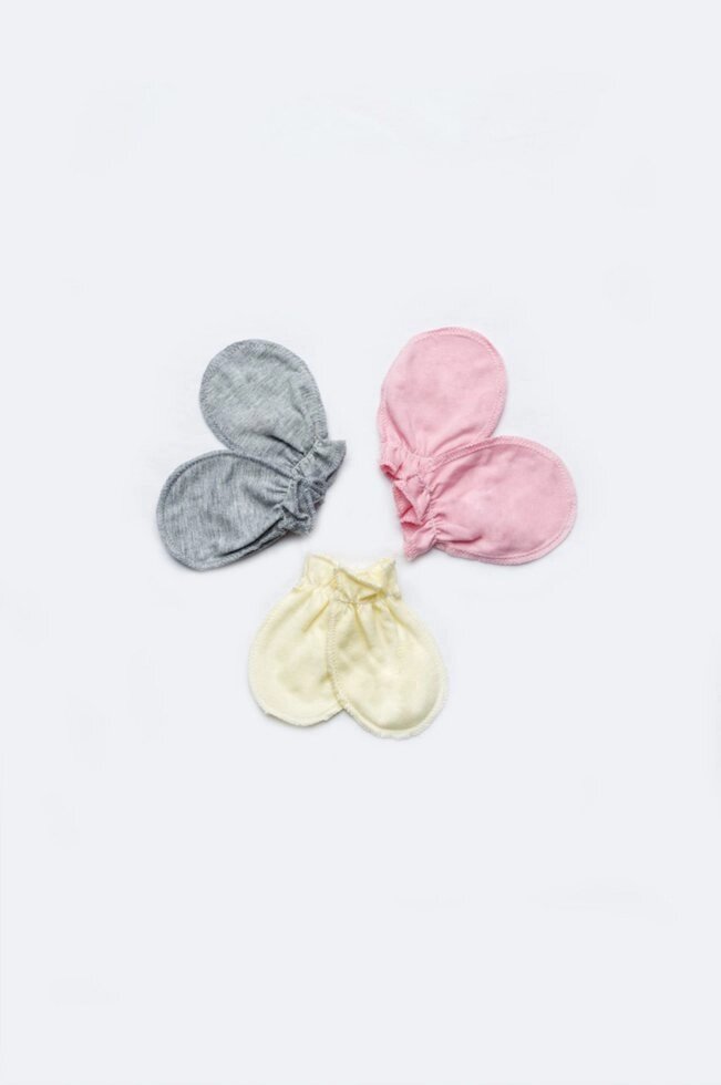 Рукавички - царапки для новонароджених дівчаток (кулір) від компанії Інтернет-магазин «вишивав-ка» - фото 1