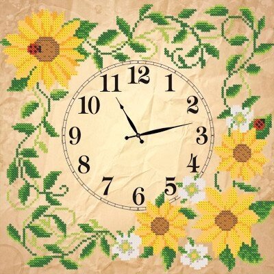 Схема для вишиваючи бісером Годинники. сонячні квіти від компанії Інтернет-магазин «вишивав-ка» - фото 1