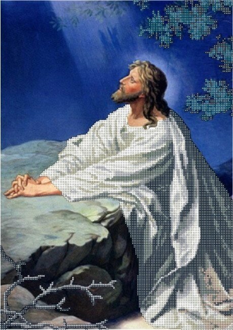 Схема для вишивки бісером Ісус Христос молиться в Гефсеманском саду від компанії Інтернет-магазин «вишивав-ка» - фото 1