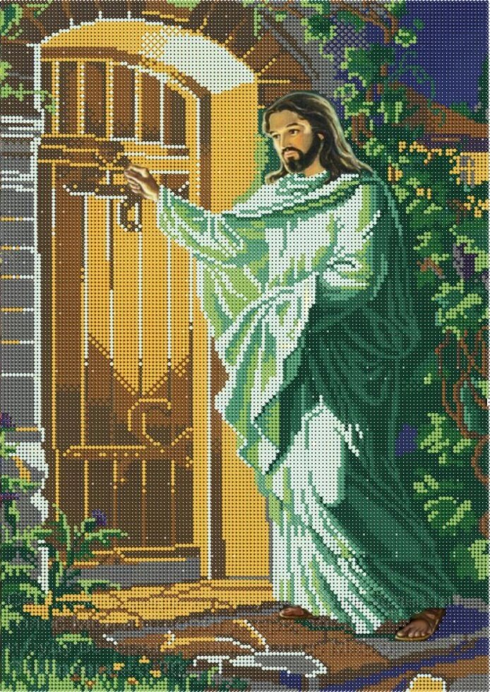 Схема для вишивки бісером Ісус стукає в твої двері-2 КМР 3108 від компанії Інтернет-магазин «вишивав-ка» - фото 1