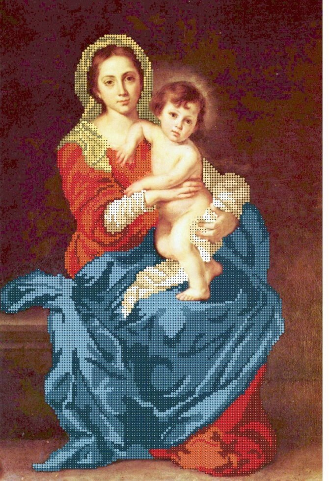 Схема для вишивки бісером Мадонна з немовлям КМР 3220 від компанії Інтернет-магазин «вишивав-ка» - фото 1