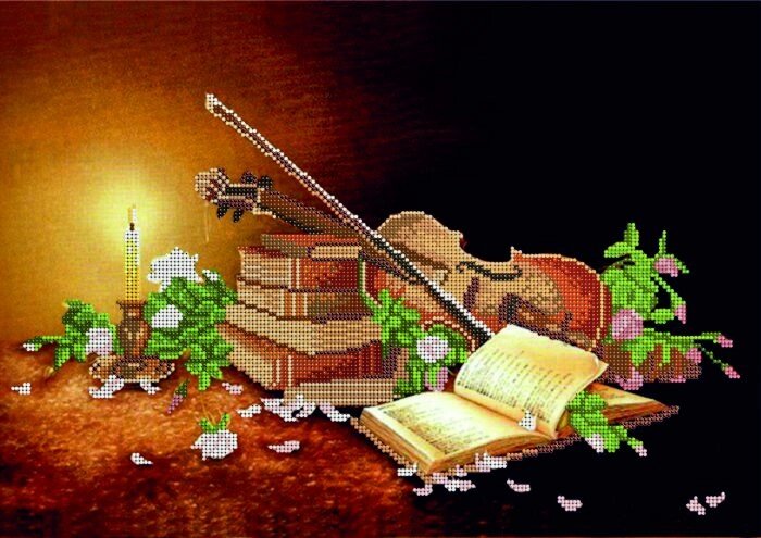 Схема для вишивки бісером Натюрморт зі скрипкою КМР 3178 від компанії Інтернет-магазин «вишивав-ка» - фото 1