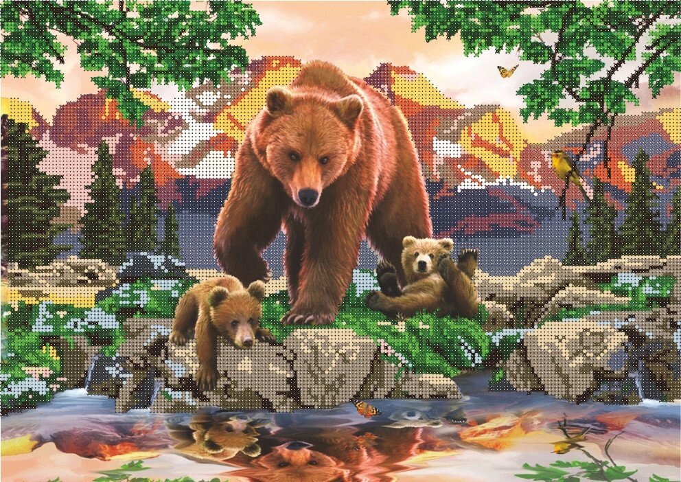 Схема для вишивки бісером Відображення. ведмеді від компанії Інтернет-магазин «вишивав-ка» - фото 1