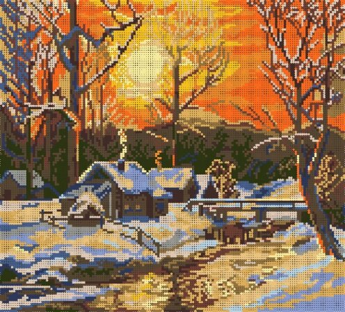 Схема для вишивки бісером Зимовий пейзаж від компанії Інтернет-магазин «вишивав-ка» - фото 1