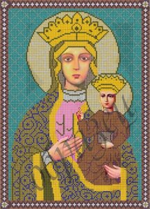 Схема для вышивки бисером Гошивская чудотворная икона Божьей матери КМИ 3005
