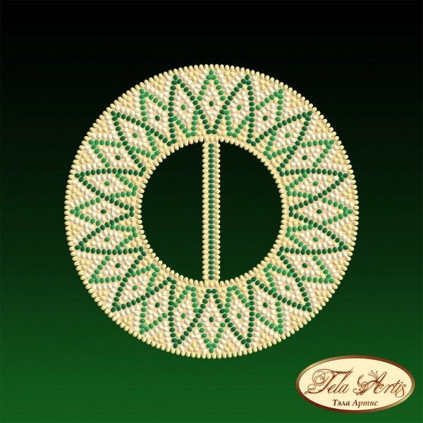 Схема для вышивки бисером Пряжка "Малахит" від компанії Інтернет-магазин «вишивав-ка» - фото 1