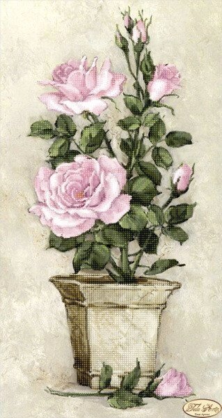 Схема для вышивки бисером Розовые розы від компанії Інтернет-магазин «вишивав-ка» - фото 1