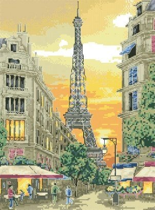 Схема для вышивки на канве Париж.Эйфелева башня РКан 3017 від компанії Інтернет-магазин «вишивав-ка» - фото 1