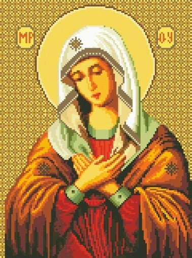 Схема картин для вишивки хрестиком на канві Розчулення Божа Матір Ікан 3020 від компанії Інтернет-магазин «вишивав-ка» - фото 1