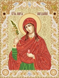 Тканина з малюнком для вишивання бісером Св. Мироносиця Марія Магдалина РІК-4239