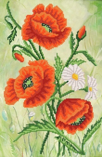 Тканина з малюнком для вишивання бісером Витончені квіти від компанії Інтернет-магазин «вишивав-ка» - фото 1