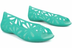 Балетки Крокс Адріна з відкритим носком M8 W10-27cm crocs adrina iii peep toe flat tropical teal island green16287-3k4