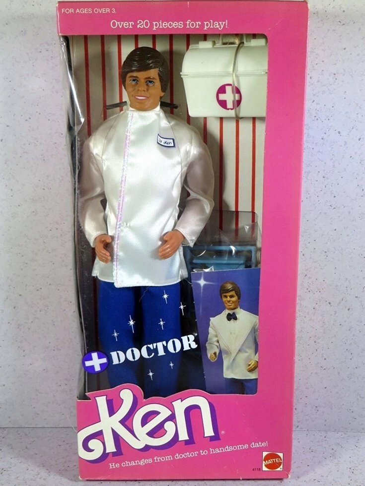 Лялька Мател доктор Кен -вінтажний 1987 років випуску Doctor Ken один Барбі barbie колекційний лялька кен вінтажна барбі - акції