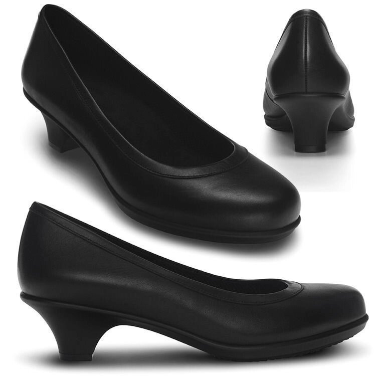 Туфлі Крокс шкіра грейс кволий W10,5-27,6 cтелька crocs Womens Grace Heel чорні для ресторанного бізнесу +883503824056 - знижка