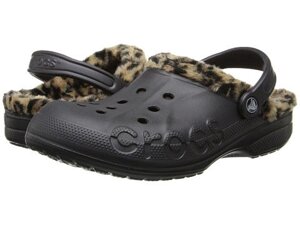 Сабо Крокс бая утеплені c8 / 9 -15.5см crocs Kids "Baya Leopard Lined Clog