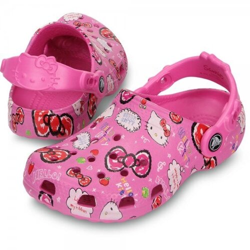 Сабо Крокс хелоу китти с4.5-13.5см crocs Girls "Hello Kitty Good Times Clog