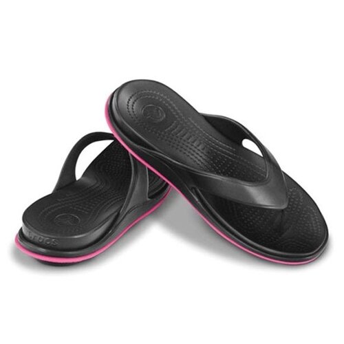 В'єтнамки Крокс тоні скілар чорні рожеві W10-27 cm Crocs Tone Skylar Flip black neon pink 8835503613881 шльопанці