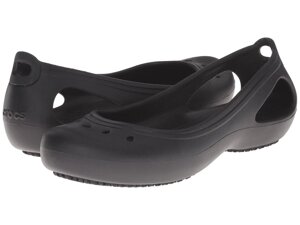 Жіночі босоніжки Крокс кади чорні M4 w6-23см Crocs kedee Flat Black 15610-001 36 37 оригінал балетки тапочки