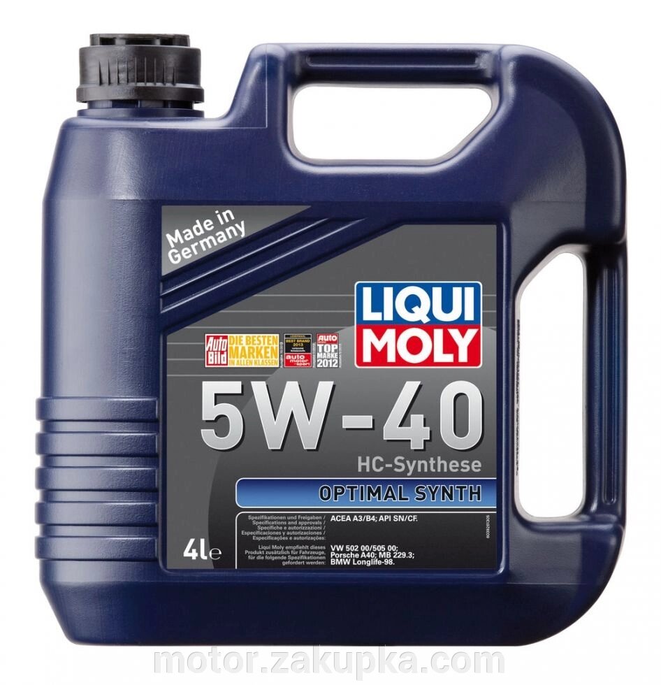 Liqui Moly Optimal Synth 5W-40 4 літри від компанії motor - фото 1