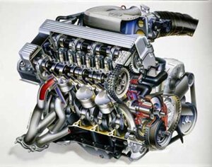 Деталі двигуна M44.