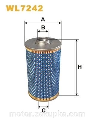 WIX, фільтр масла Е32 / е34 / Е38, М60 / М73 (3.0 / 4.0 / 5.0 / 5.4) Внутрішній діаметр - 27 знизу від компанії motor - фото 1