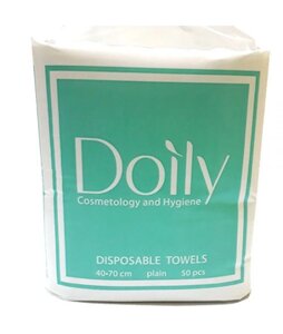 Рушники в рулоні ТМ Doily, 40см х 70см, 50шт\уп, Сітка в Києві від компанії Shantal Beauty Shop