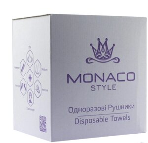 Одноразові Рушники складені ТМ Monaco Style, гладкі 40 х 70см, (50 шт/уп)