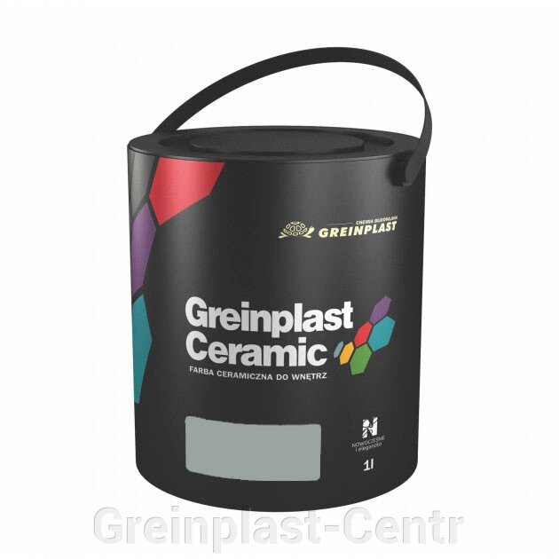 Керамическая краска интерьерная Greinplast Elegance Ceramic FWC54 мега серый 1,0 л. ##от компании## Greinplast-Centr - ##фото## 1