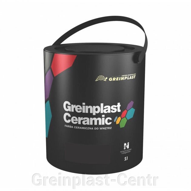 Керамическая краска интерьерная Greinplast Elegance Ceramic FWC55 карбон 1,0 л. ##от компании## Greinplast-Centr - ##фото## 1