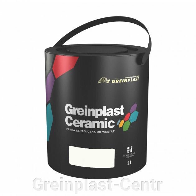 Керамическая краска интерьерная Greinplast Elegance Ceramic FWC56 эксклюзивный белый 1,0 л. ##от компании## Greinplast-Centr - ##фото## 1