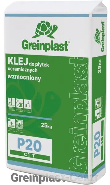 Клей для керамической плитки усиленный евро стандарт GREINPLAST P20 25 кг. ##от компании## Greinplast-Centr - ##фото## 1