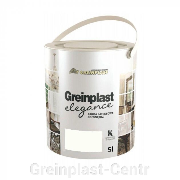 Латексная краска внутренняя Greinplast Elegance FWK21 белый мрамор 5 л. ##от компании## Greinplast-Centr - ##фото## 1