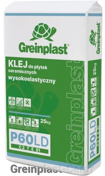 Высокоэластичный клей для керамической плитки GREINPLAST P60LD 25 кг. ##от компании## Greinplast-Centr - ##фото## 1