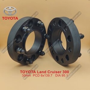 Колісні проставки адаптери Тойота Ленд Крузер 300 30мм Toyota Land Cruiser 300 PCD 6x139.7 DIA 95.1