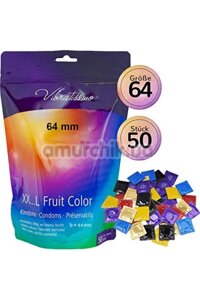 Amor Vibratissimo XX L Fruit Color - 64 мм, 50 шт