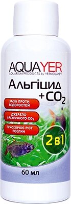 AQUAYER Альгицид + СО2 60 мл від компанії Інтернет магазин акваріумістики "AquariO" - фото 1