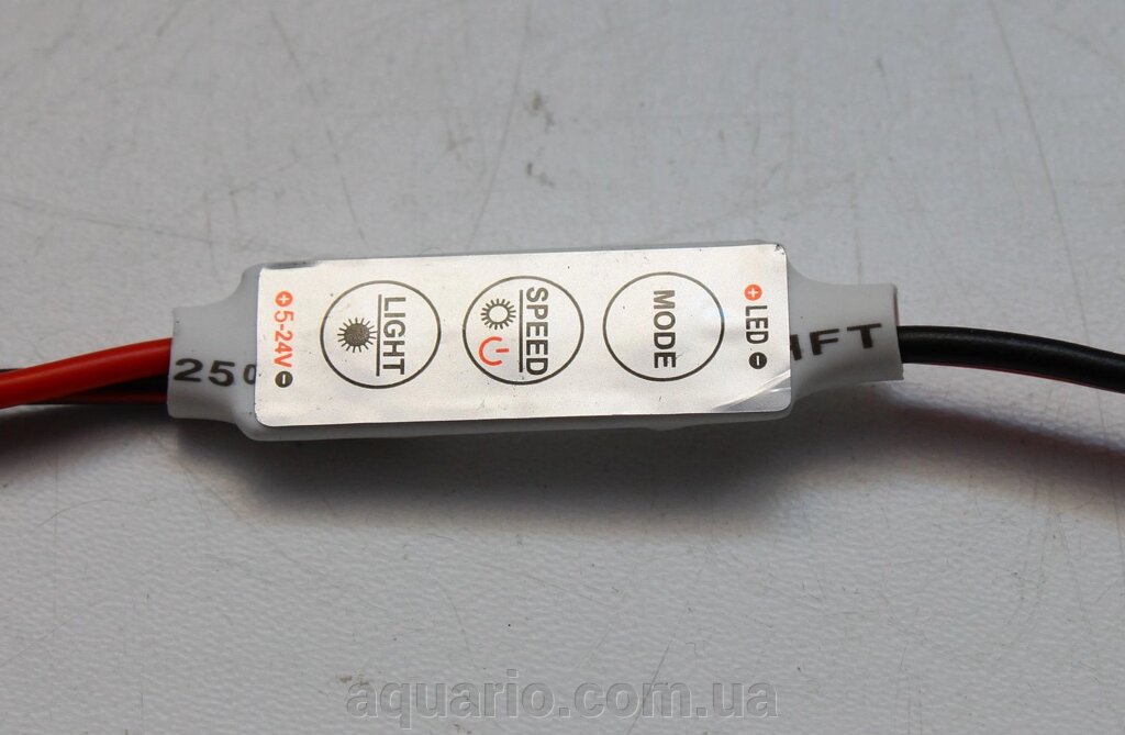 Діммер 12A 144W 12V mini (ручне управління) для світлодіодної стрічки від компанії Інтернет магазин акваріумістики "AquariO" - фото 1