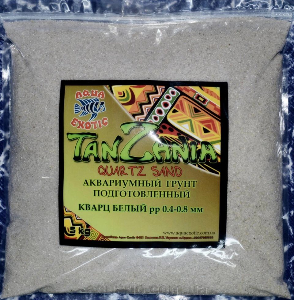 Грунт для ціхлідніка Tanzania 0,4-0,8 мм, 5 кг від компанії Інтернет магазин акваріумістики "AquariO" - фото 1