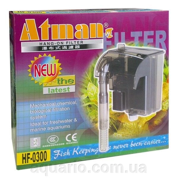 Навісний зовнішній фільтр Atman HF-0300, 300 л / год від компанії Інтернет магазин акваріумістики "AquariO" - фото 1