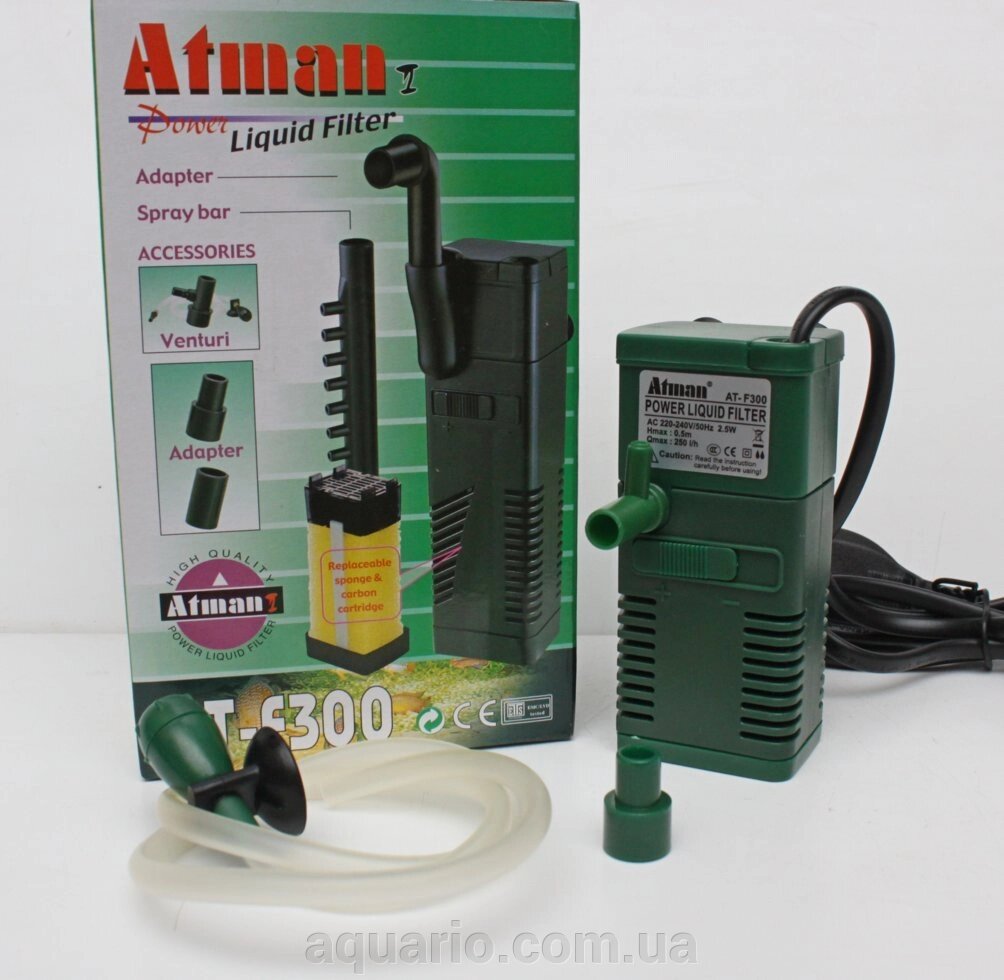 Внутрішній фільтр Atman АТ-f300, 250 л / год - доставка