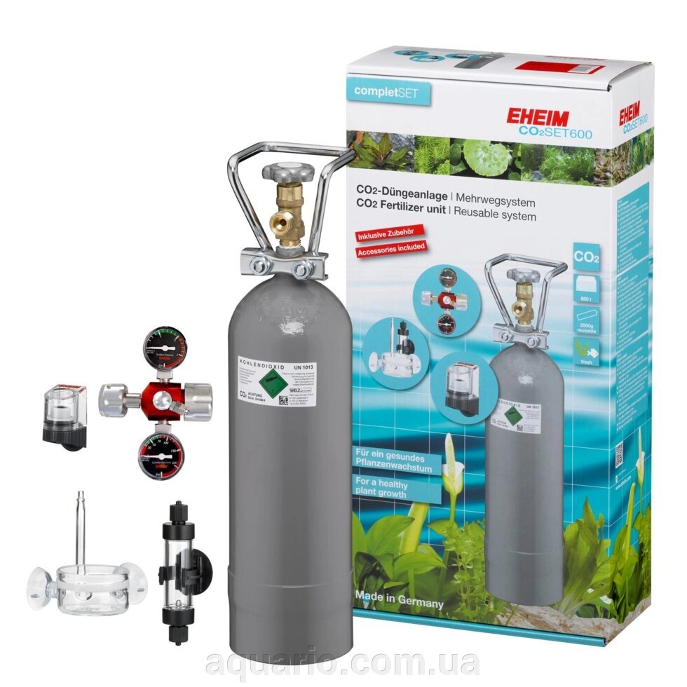 Система CO2 EHEIM CO2SET600 Complete set 2000р від компанії Інтернет магазин акваріумістики "AquariO" - фото 1