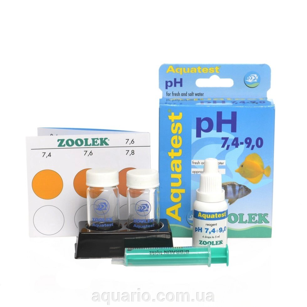 Тест pH (7,4-9,0) Zolek Aquatest pH 7,4-9,0 від компанії Інтернет магазин акваріумістики "AquariO" - фото 1