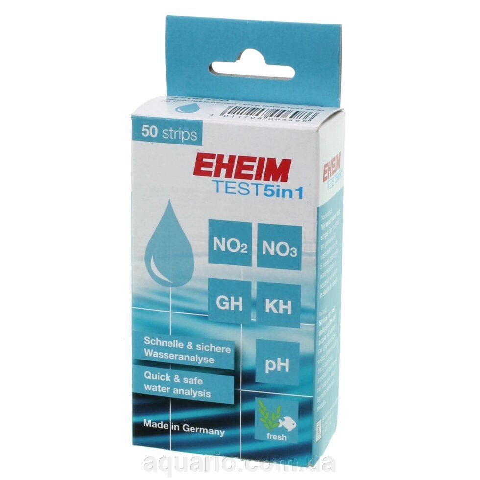 Тест смужки EHEIM 5in1 (N02 / N03 / GH / KH / pH) від компанії Інтернет магазин акваріумістики "AquariO" - фото 1