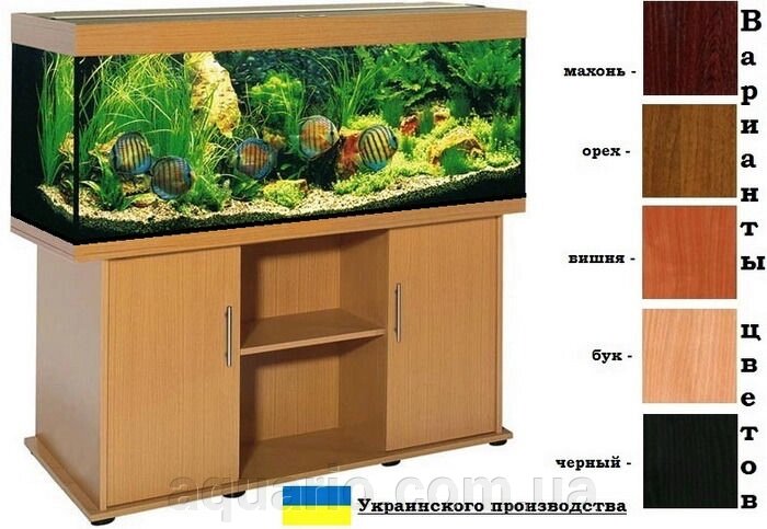 Тумба під акваріум, овал 1200x400x700 чорний від компанії Інтернет магазин акваріумістики "AquariO" - фото 1