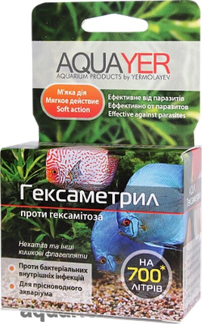 Засіб від шкідників в акваріумі AQUAYER гексаметр від компанії Інтернет магазин акваріумістики "AquariO" - фото 1