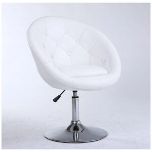 Перукарське крісло Bazkar HC8516 гудзики, білий